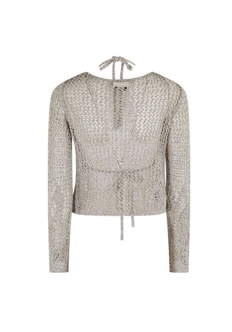 Maglia Pinko donna 104749 A2FB Denali bianca a rete con bikini PINKO | Maglie | 104749 A2FBZZ4